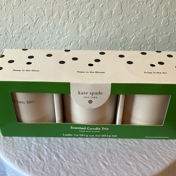 Kate Spade X Target: Scented Candle Palm Wax Blend Trio-Set of 3 - Picture 16 of 16